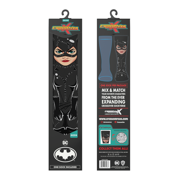 Crossover DC Comics Justice League Pfeiffer Catwoman (Batman Returns) Animated Series DCEU Snyderverse Crossover Collectible Character Socks Sox Packaging