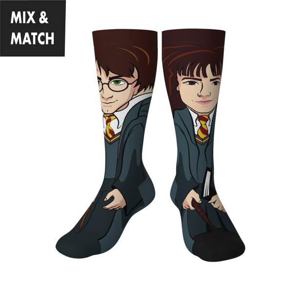 Crossover Harry Potter Wizarding World Harry Potter & Hermione Granger Collectible Character Socks Sox