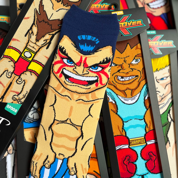 Street Fighter II Vega Zangief M. Bison Balrog Guile Crossover Collectible Character Socks Sox