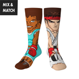 Crossover Street Fighter II Balrog v Ryu Collectible Character Socks Sox