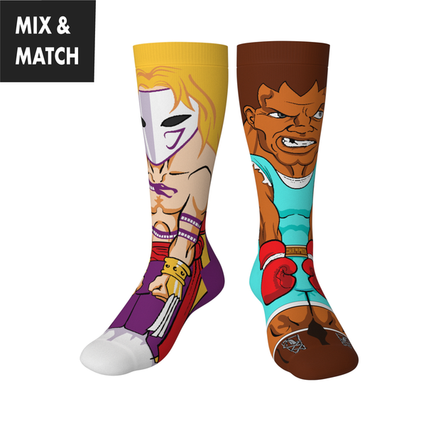 Crossover Street Fighter II Vega v Balrog Collectible Character Socks Sox