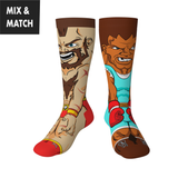 Crossover Street Fighter II Zangief v Balrog Collectible Character Socks Sox