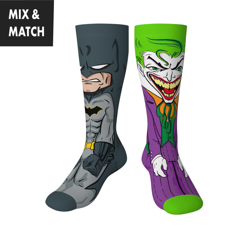 Crossover DC Comics Justice League Batman v Joker Animated Series DCEU Snyderverse Crossover Collectible Character Socks Sox
