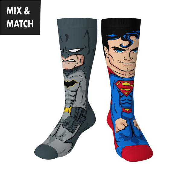 DC Comics Justice League Batman v Superman Animated Series DCEU Snyderverse Crossover Collectible Character Socks Sox
