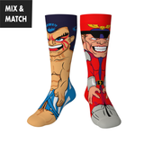 Crossover Street Fighter II E. Honda v M. Bison Collectible Character Socks Sox