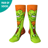 Crossover Street Fighter II Blanka Collectible Character Socks Sox