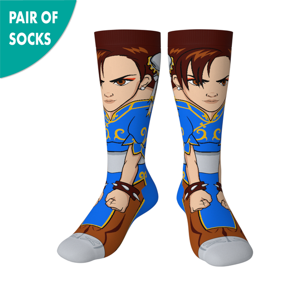 Crossover Street Fighter II Chun Li Collectible Character Socks Sox