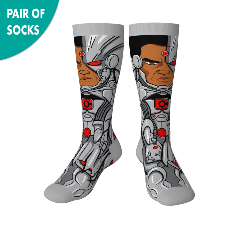 Crossover DC Comics Justice League Cyborg Animated Series DCEU Snyderverse Crossover Collectible Character Socks Sox