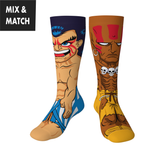 Crossover Street Fighter II E. Honda v Dhalsim Collectible Character Socks Sox