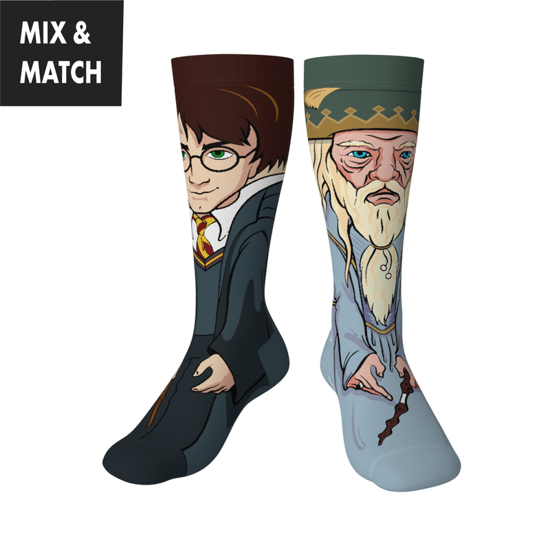 Crossover Harry Potter Wizarding World Harry Potter & Dumbledore Collectible Character Socks Sox