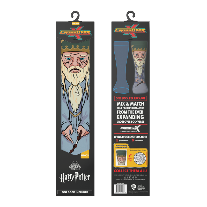 Crossover Harry Potter Wizarding World Dumbledore Collectible Character Socks Sox Packaging