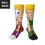 Crossover Street Fighter II Vega v Guile Collectible Character Socks Sox