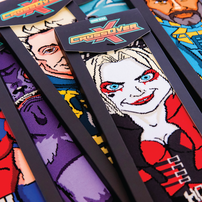 Crossover DC Comics James Gunn The Suicide Squad Harley Quinn Bloodsport Weasel Blackguard Crossover Collectible Character Socks Sox 