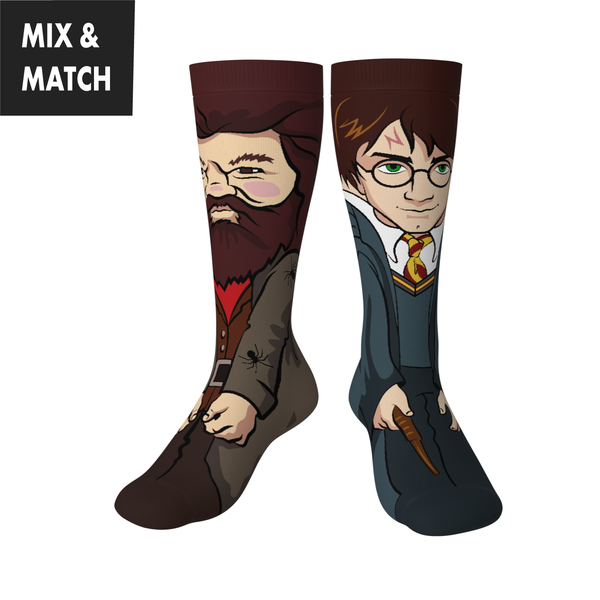Crossover Harry Potter Wizarding World Hagrid & Harry Potter Collectible Character Socks Sox