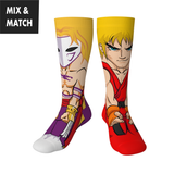 Crossover Street Fighter II Vega v Ken Collectible Character Socks Sox