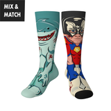 Crossover DC Comics James Gunn The Suicide Squad King Shark v Peacemaker Crossover Collectible Character Socks Sox