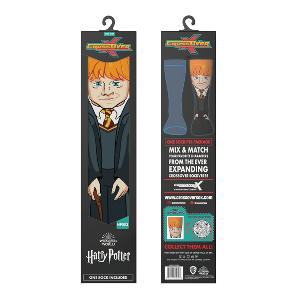 Crossover Harry Potter Wizarding World Ron Weasley Collectible Character Socks Sox Packaging