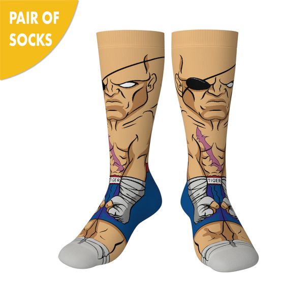 Crossover Street Fighter II Sagat Collectible Character Socks Sox