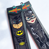 Crossover DC Comics Justice League Keaton Batman v Catwoman Animated Series DCEU Snyderverse Crossover Collectible Character Socks Sox Packaging