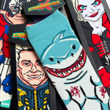 DC Comics James Gunn The Suicide Squad Peacemaker King Shark Bloodsport Blackguard Harley Quinn Crossover Collectible Character Socks Sox