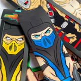 Mortal Kombat Retro Arcade Game Scorpion Sub-Zero Kano Goro Crossover Collectible Character Socks Sox